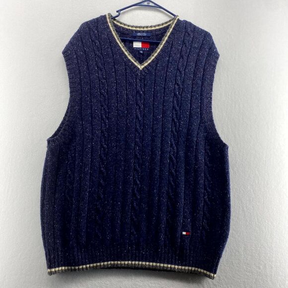 Tommy Hilfiger Navy‎ V-Neck Sweater Vest Mens Size XXL - Picture 1 of 8